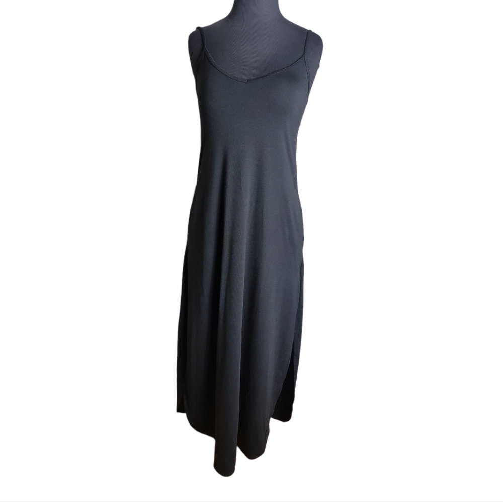 Huskary looose fit spaghetti strap high low dress with pockets size XS
